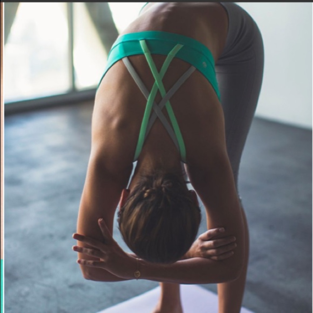 Lululemon Energy Bra sz 4 (Bali Breeze / Fresh Teal / Silver Spoon)